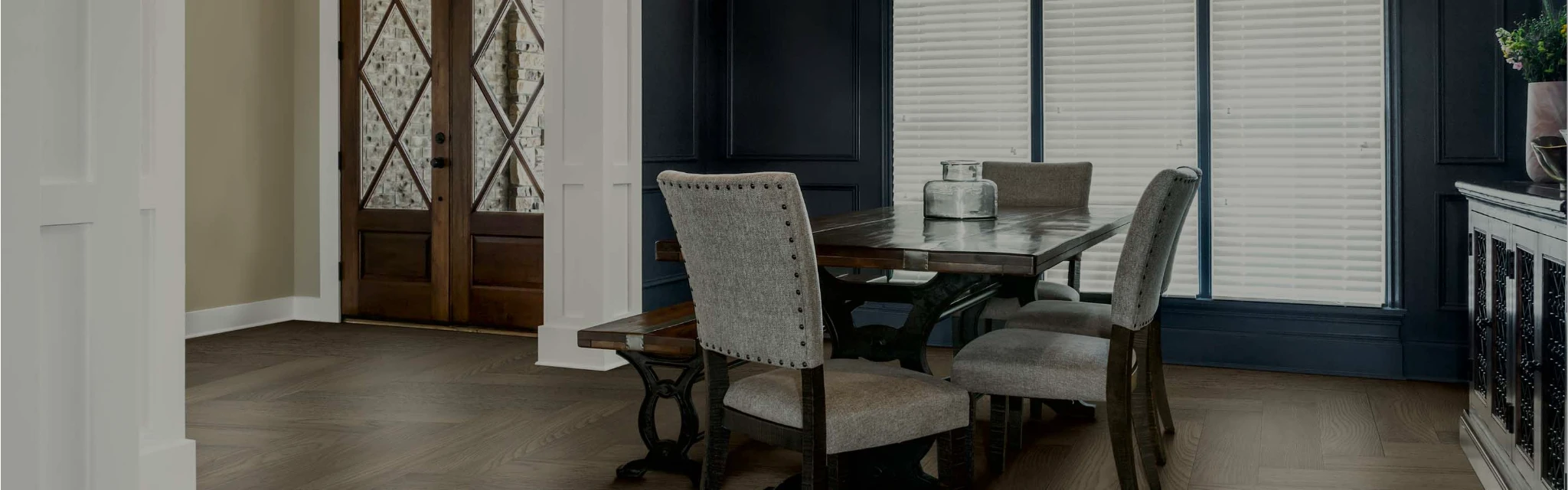 wood flooring in dining room
