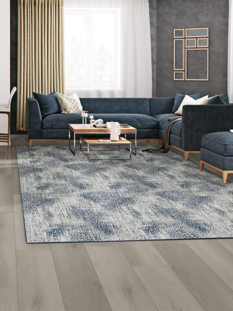 new custom area rug in living room