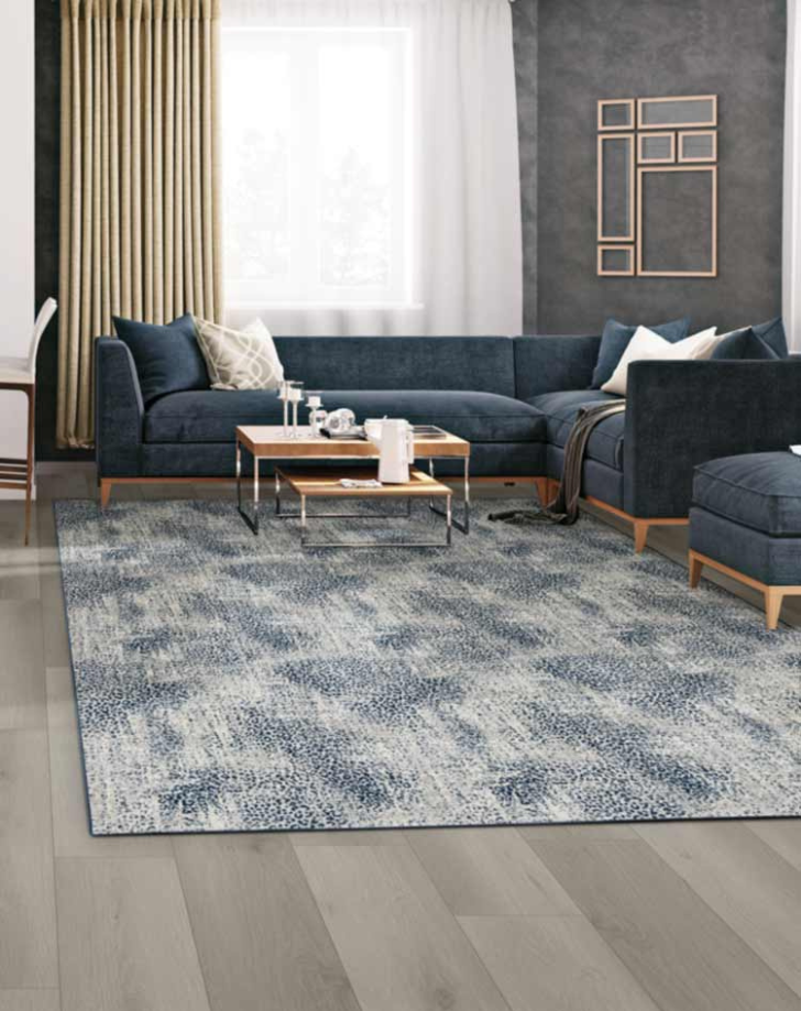 new custom area rug in living room