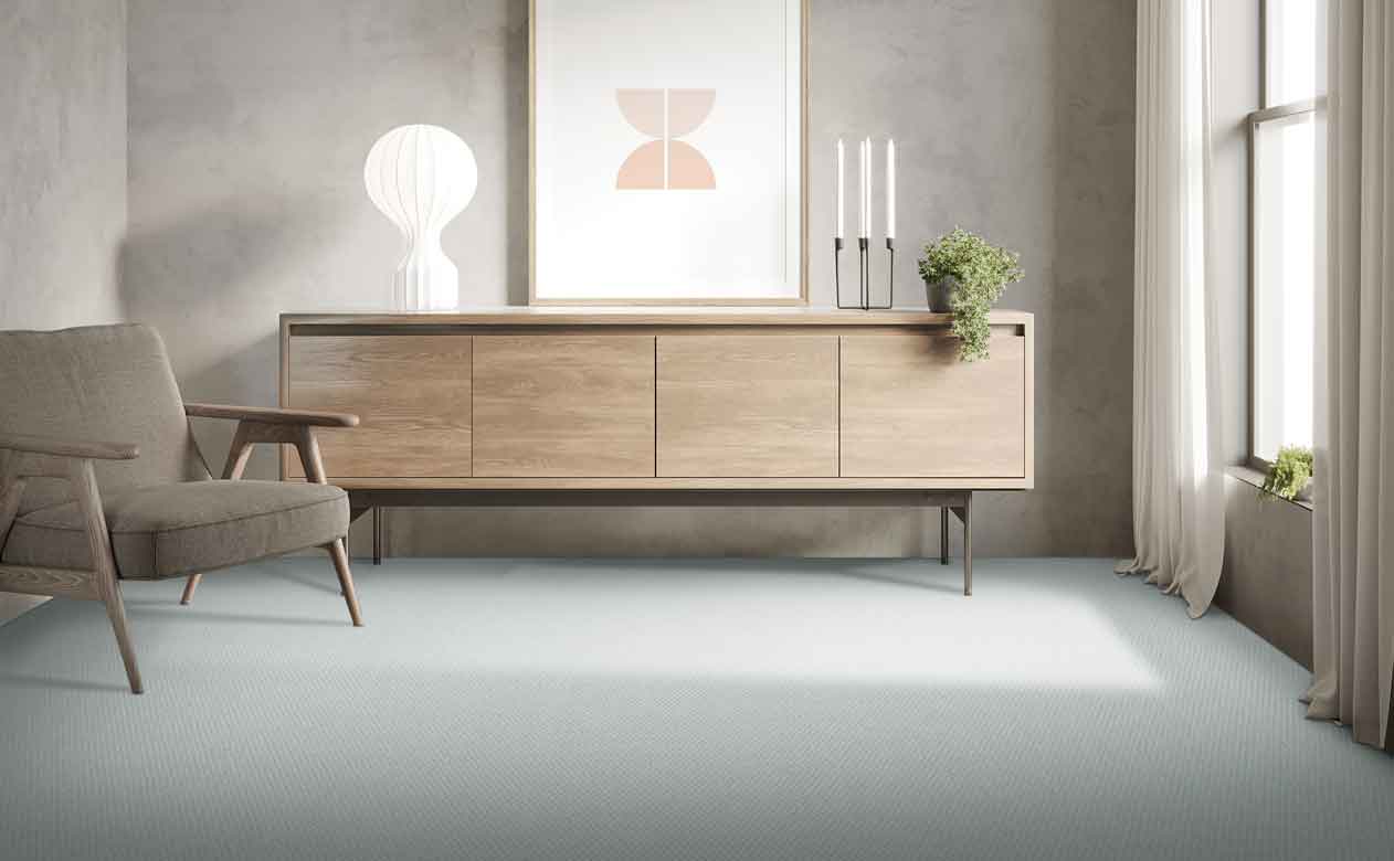Karastan Greige Carpet in modern living room